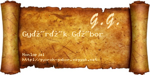 Györök Gábor névjegykártya